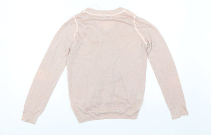 Womens UK Size M Mango Pink Basic T-Shirt