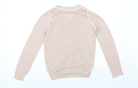 Womens UK Size M Mango Pink Basic T-Shirt