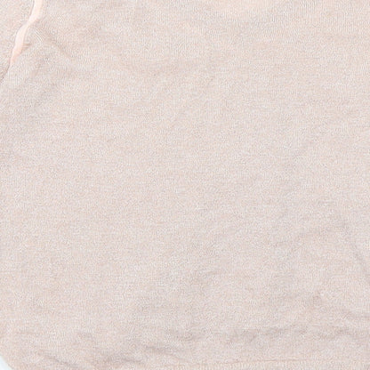 Womens UK Size M Mango Pink Basic T-Shirt