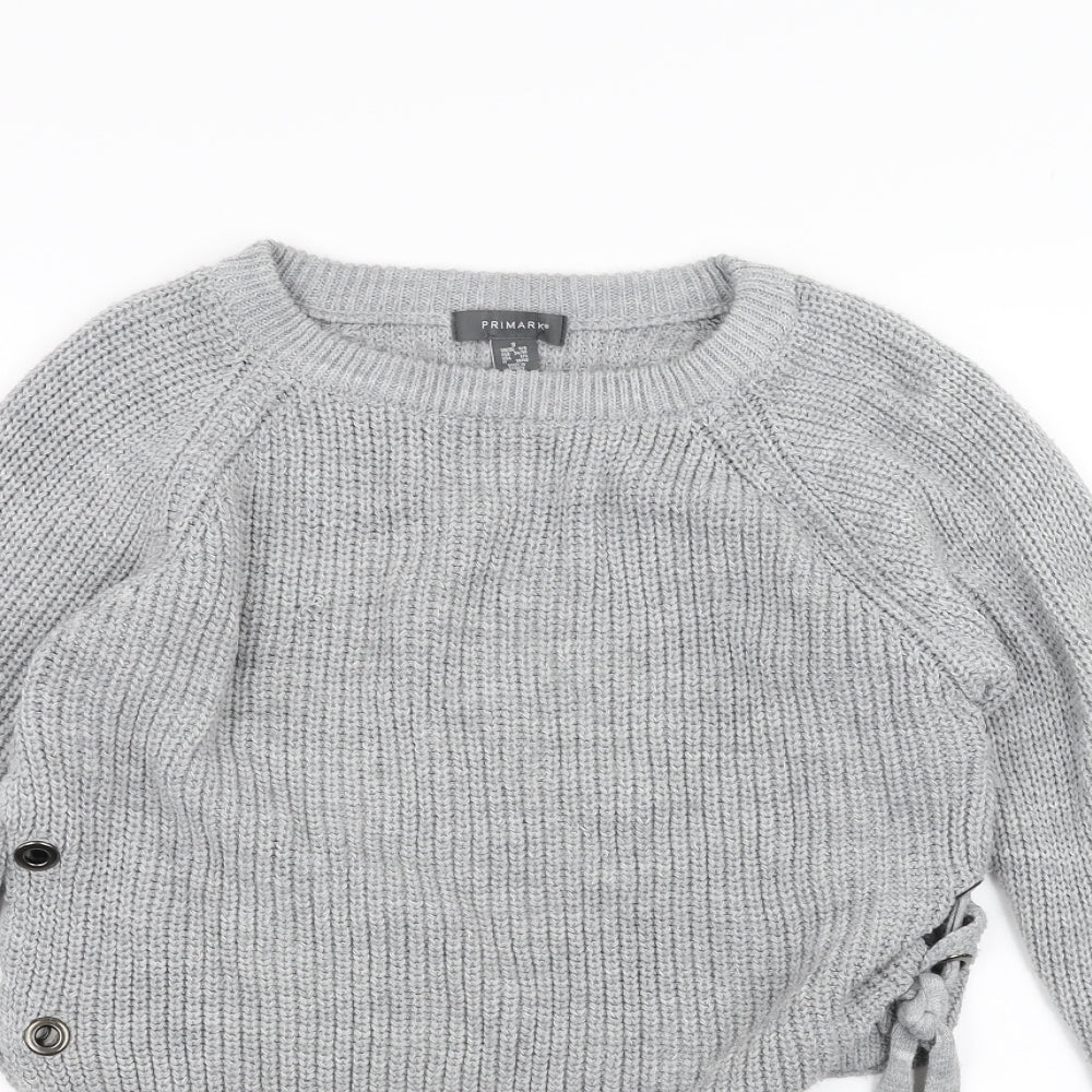 Primark Womens Grey  Knit Pullover Jumper Size S