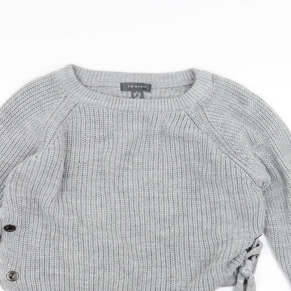 Primark Womens Grey  Knit Pullover Jumper Size S