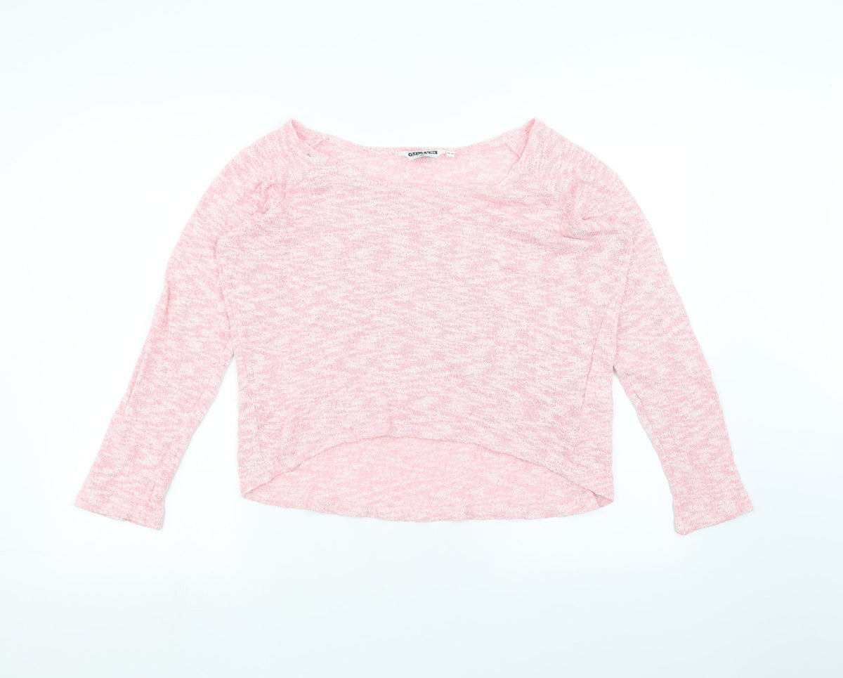 Additional front view of Generation girls’ pink basic t-shirt, size 14-15, years