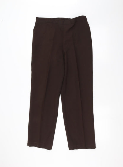 Womens UK Size 16 Preworn Regular Fit  Brown Trousers
