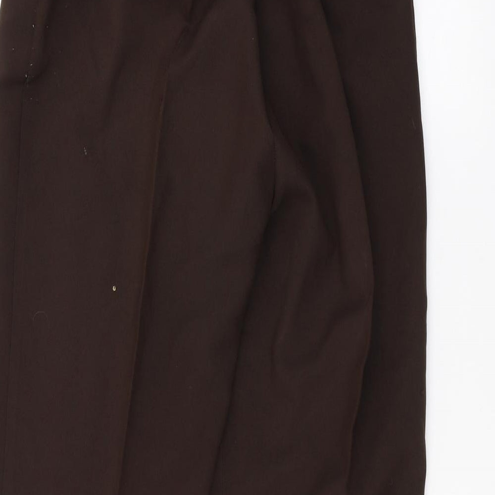 Womens UK Size 16 Preworn Regular Fit  Brown Trousers