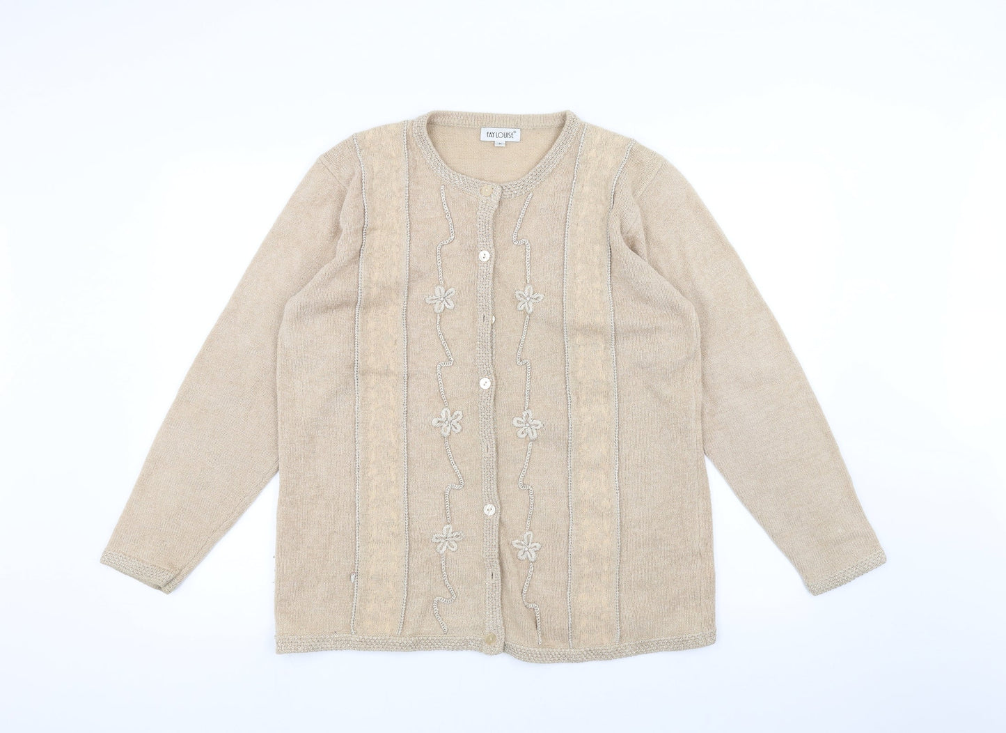 Fay Louise Womens White   Cardigan Jumper Size M
