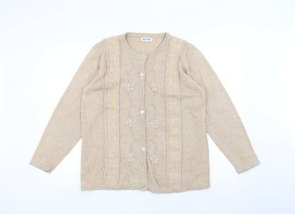Fay Louise Womens White   Cardigan Jumper Size M