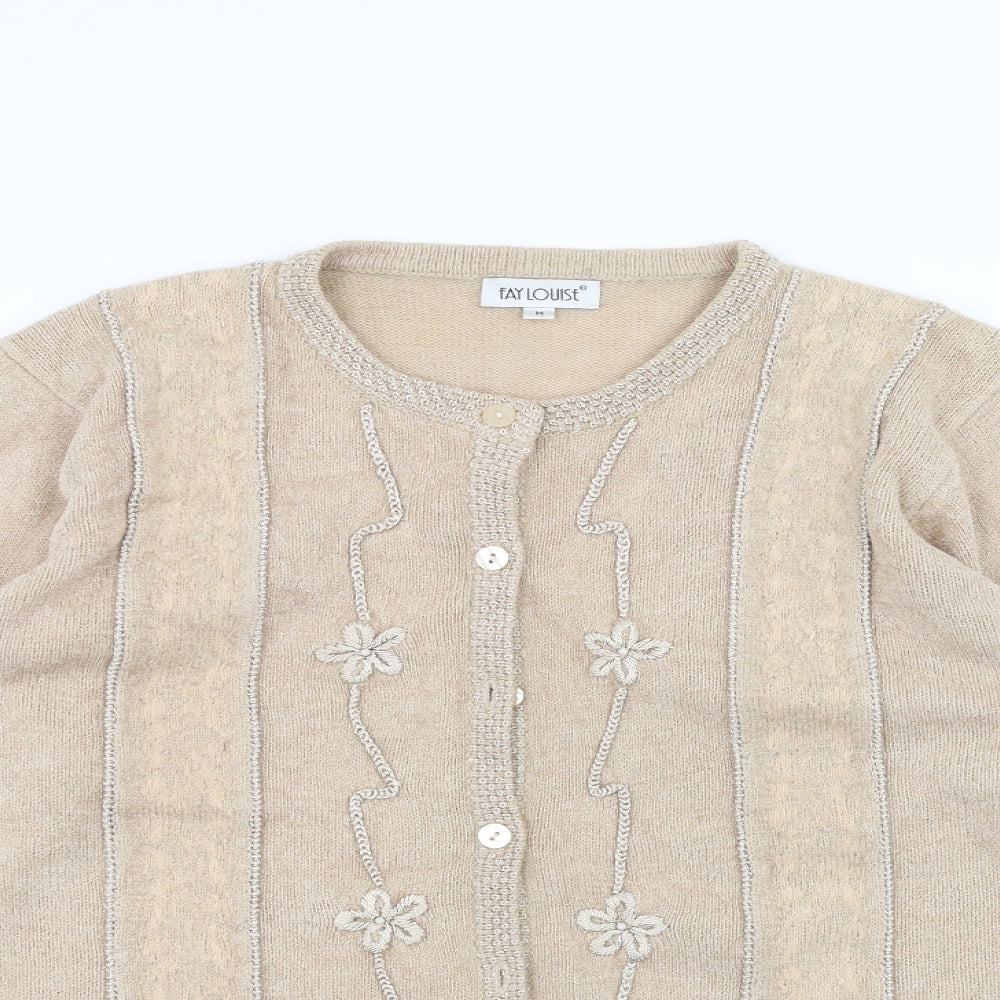 Fay Louise Womens White   Cardigan Jumper Size M