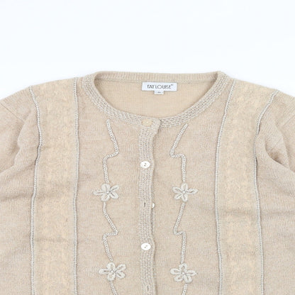 Fay Louise Womens White   Cardigan Jumper Size M