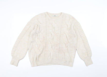 George Womens White   Pullover Jumper Size M