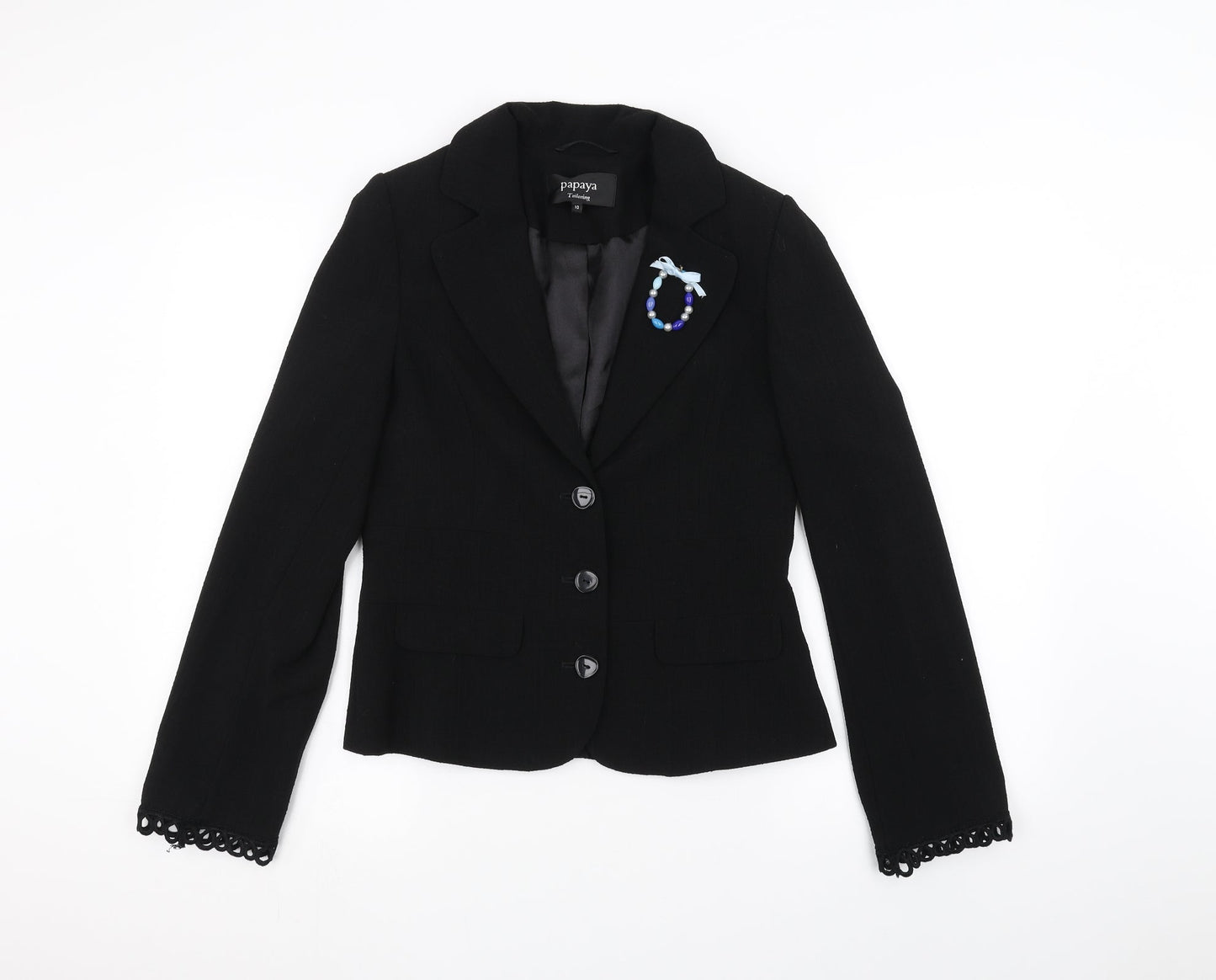 Papaya Womens Black   Jacket  Size 10