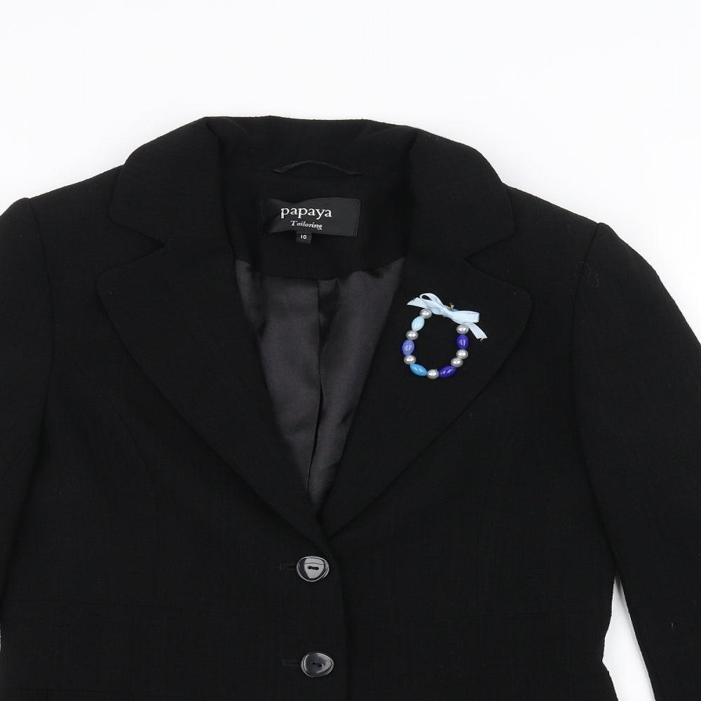 Papaya Womens Black   Jacket  Size 10