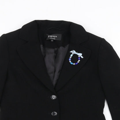 Papaya Womens Black   Jacket  Size 10