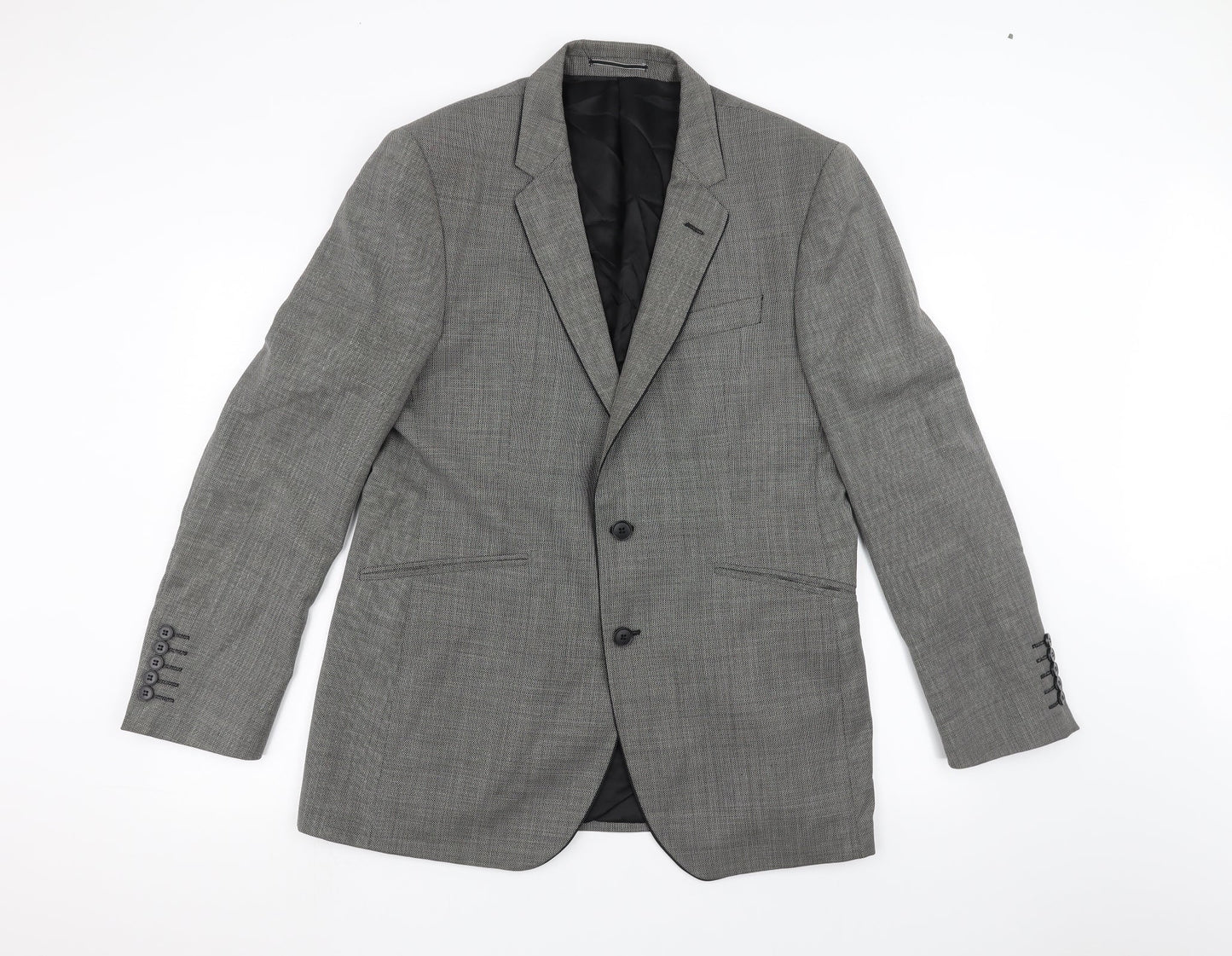 Mens UK Size 40 Impressions Regular Grey Suit Jacket