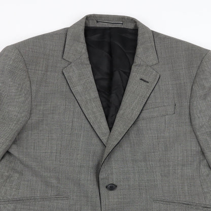 Mens UK Size 40 Impressions Regular Grey Suit Jacket