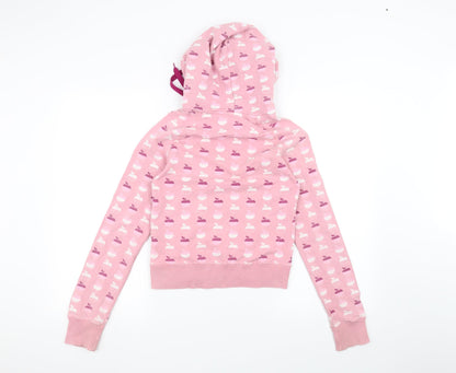 XDYE Girls Pink   Pullover Hoodie Size M  - Apple Print