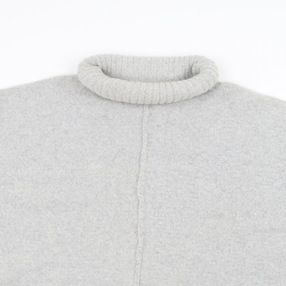Close-up detail of Atmosphere women’s grey jumper, size UK 14
