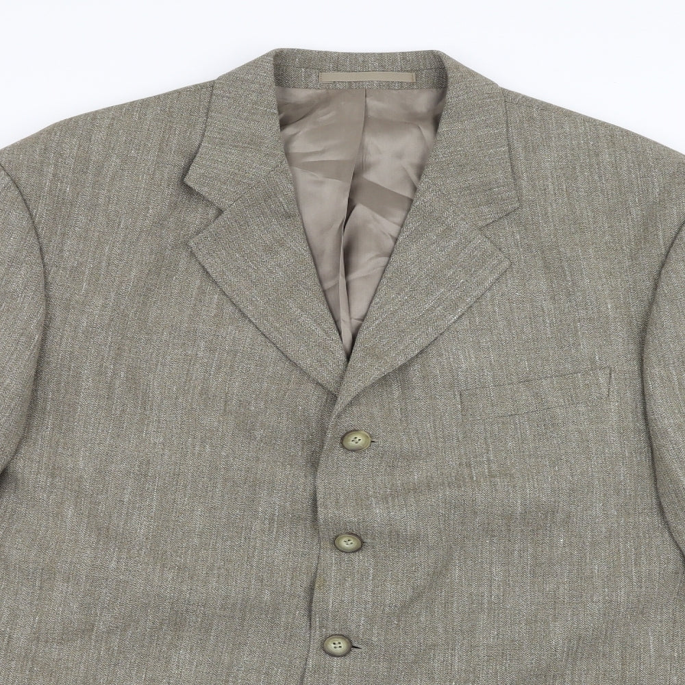 Mens UK Size 42 Preworn Regular Brown Suit Jacket