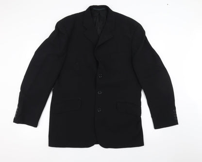 Mens UK Size 40 REMUS Regular Black Suit Jacket