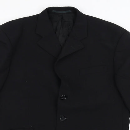 Mens UK Size 40 REMUS Regular Black Suit Jacket