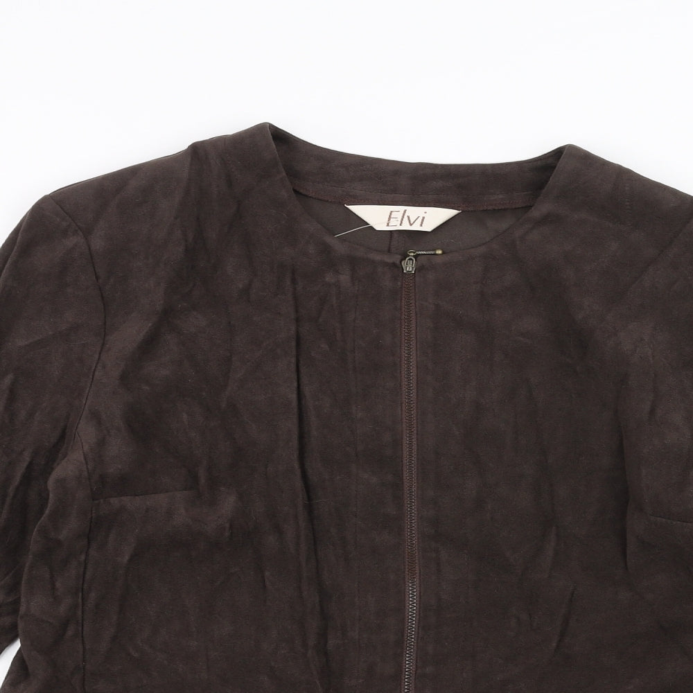 ELVI Womens Brown   Jacket  Size 12