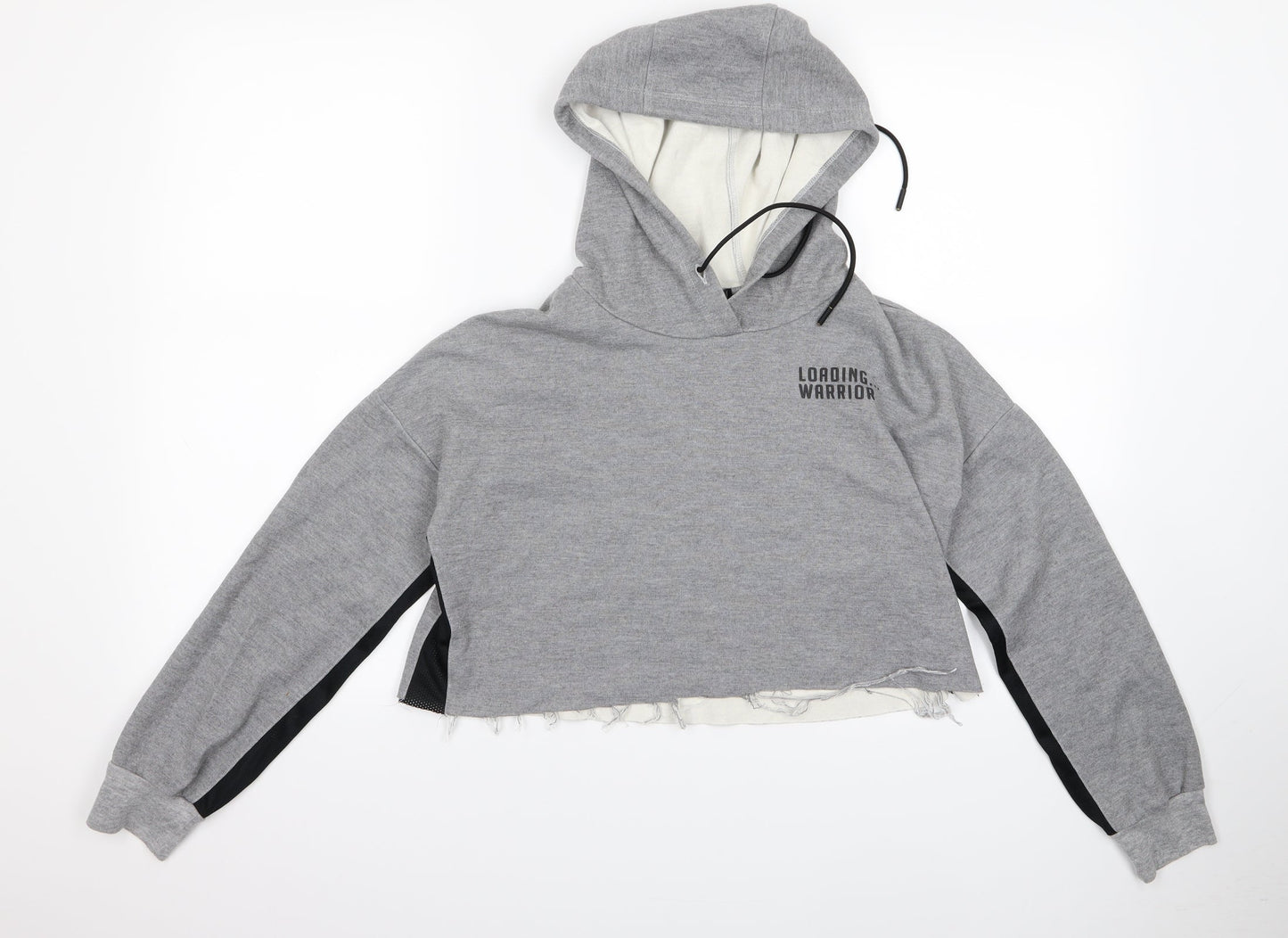 Bershka Womens Grey   Pullover Hoodie Size S  - cropped