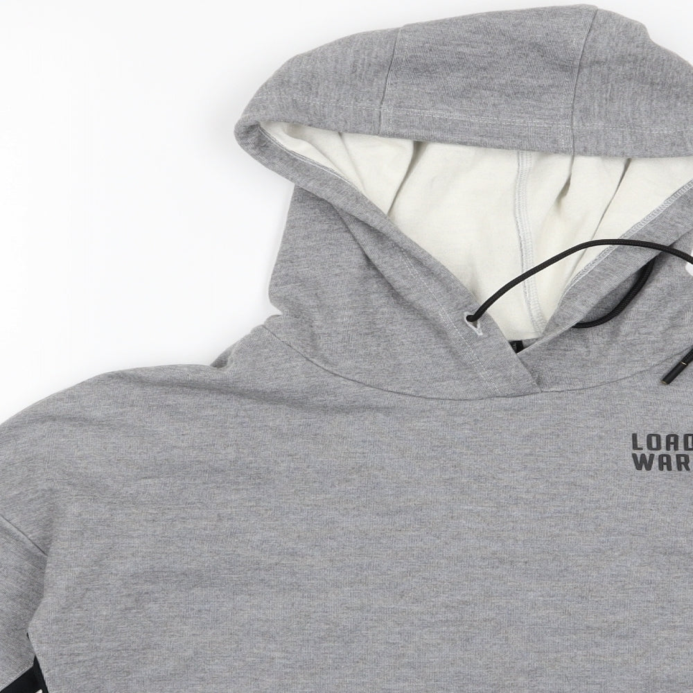 Bershka Womens Grey   Pullover Hoodie Size S  - cropped