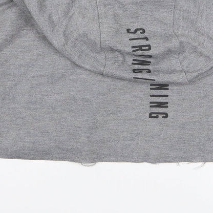 Bershka Womens Grey   Pullover Hoodie Size S  - cropped