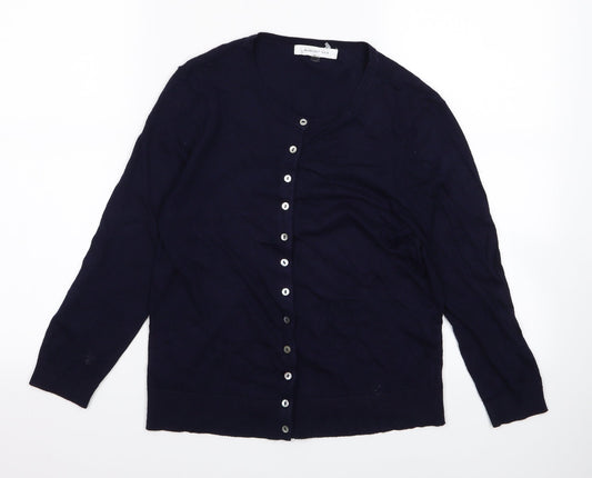 Preworn Womens Blue   Cardigan Jumper Size M