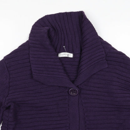 fabrizo Womens Purple   Cardigan Jumper Size L