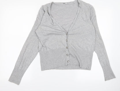 Preworn Womens Grey   Cardigan Jumper Size M