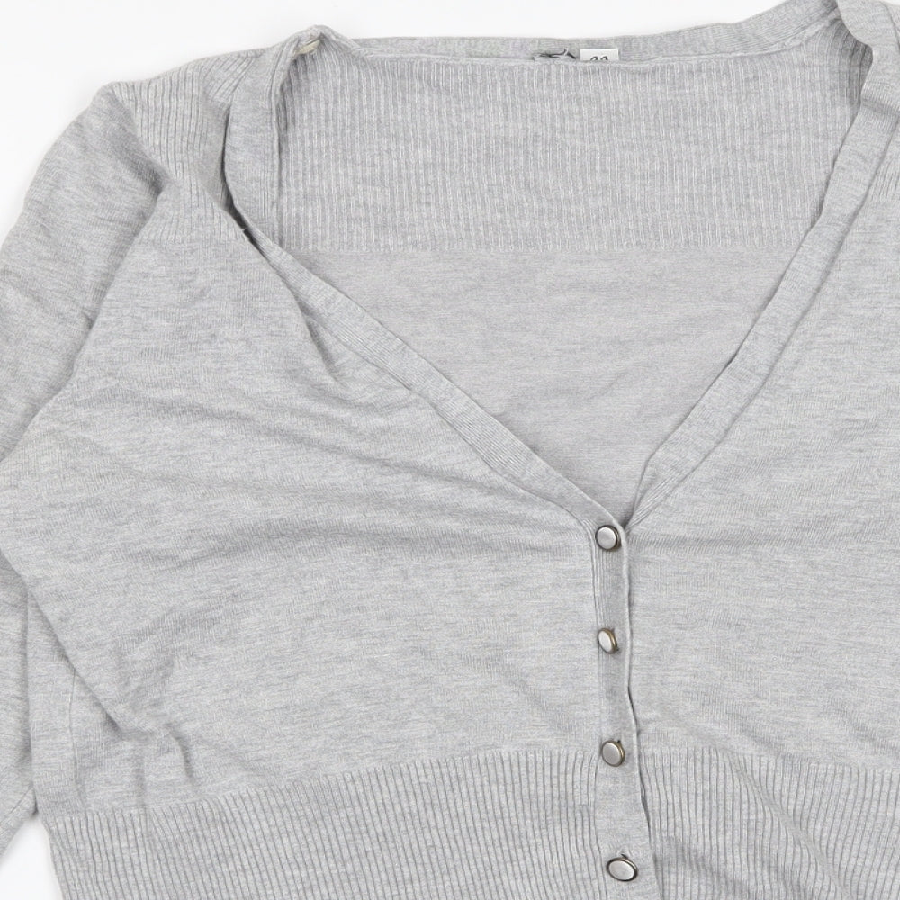 Preworn Womens Grey   Cardigan Jumper Size M