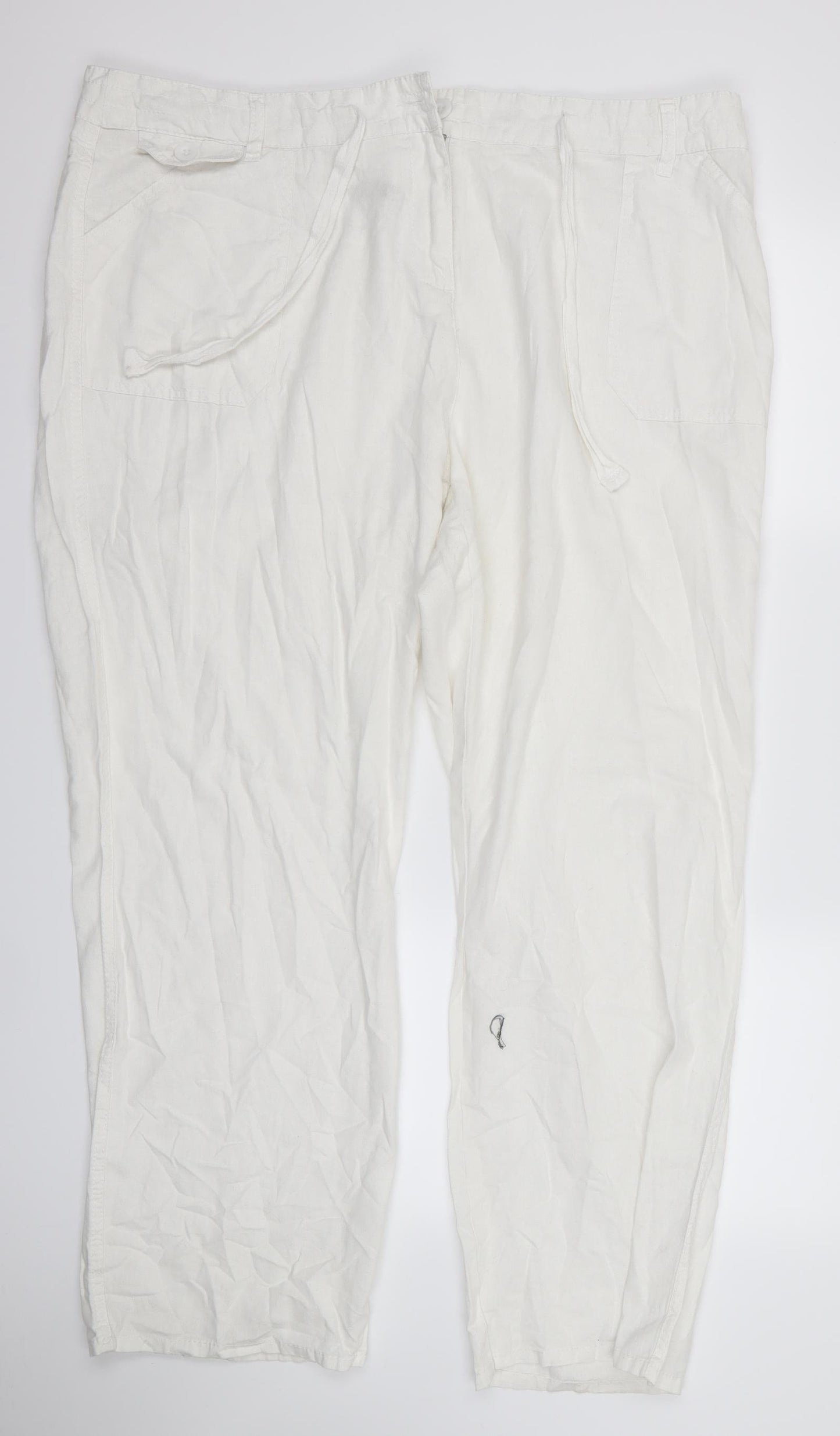 TU Womens White   Trousers  Size 44 L31 in