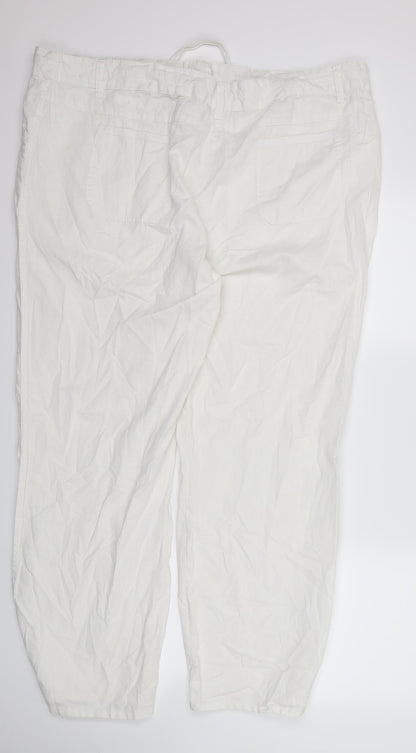 TU Womens White   Trousers  Size 44 L31 in