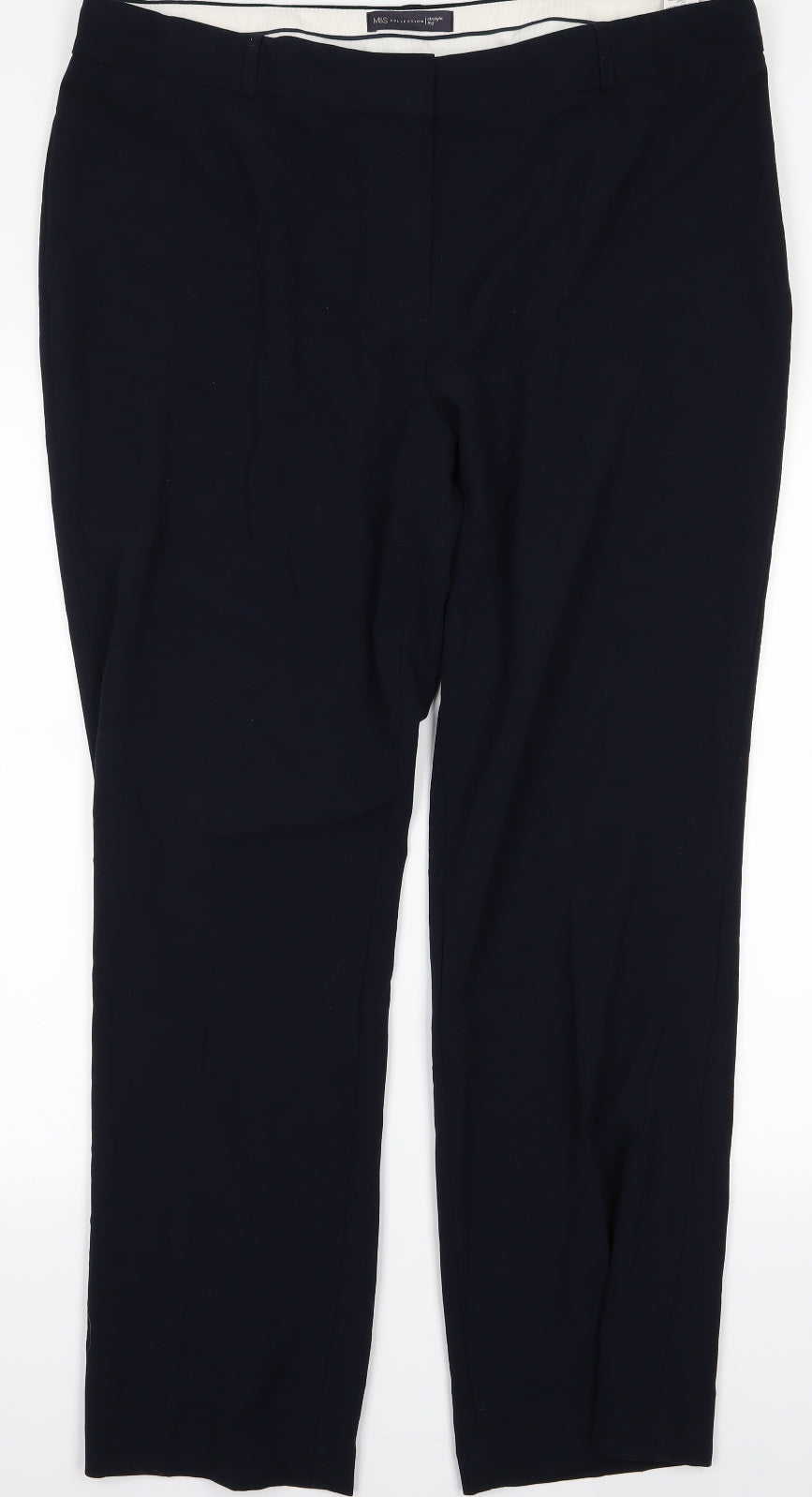 Womens UK Size 18 m&s Regular Fit  Blue Trousers
