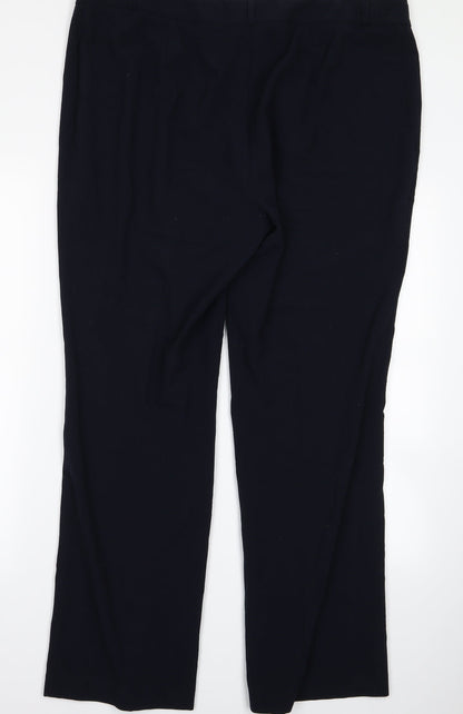 Womens UK Size 18 m&s Regular Fit  Blue Trousers