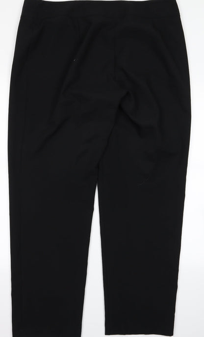 Preworn Womens Black   Trousers  Size 18 L26 in