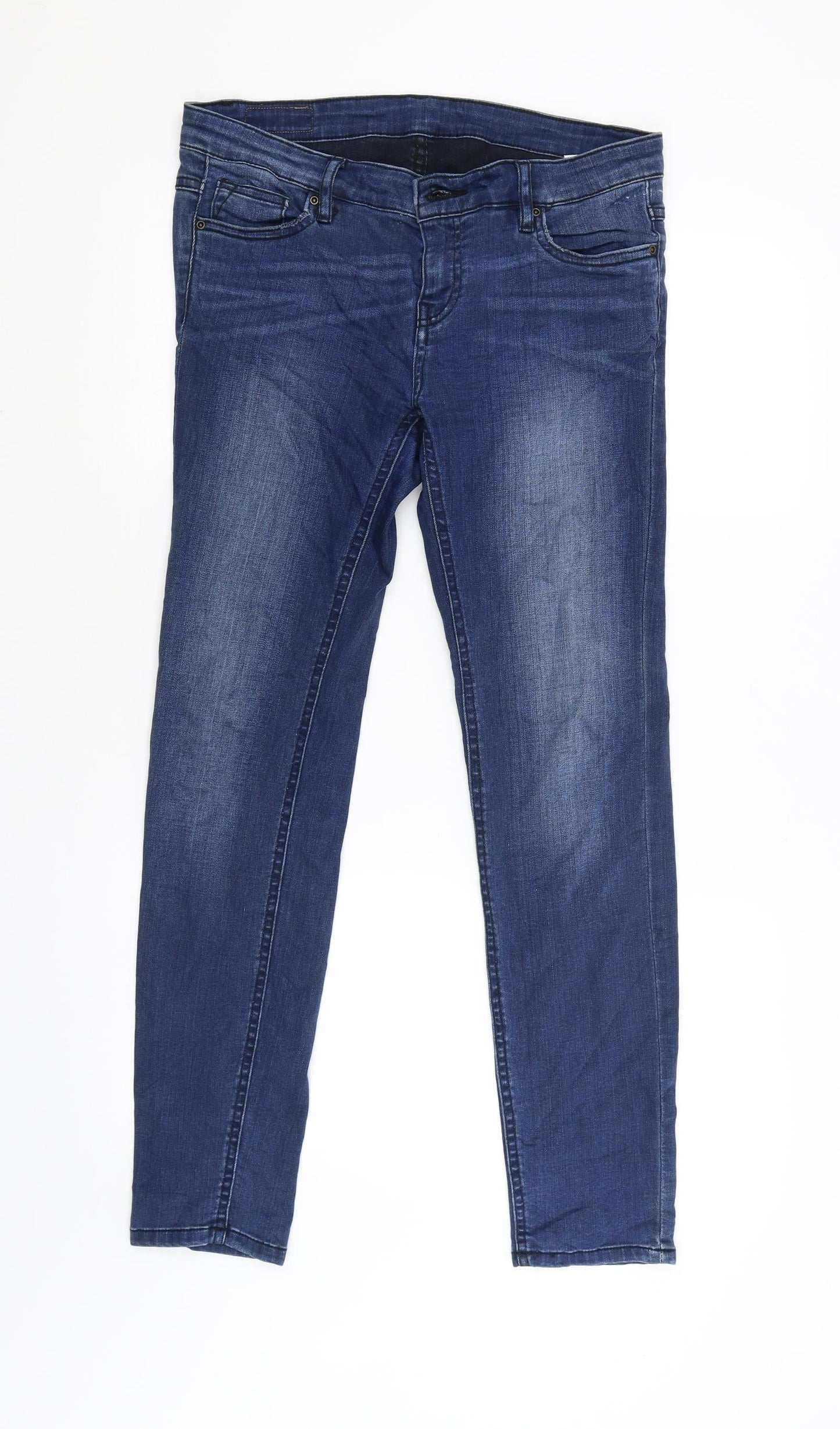 Womens UK Size 38 Review Regular Fit Straight Blue Jeans
