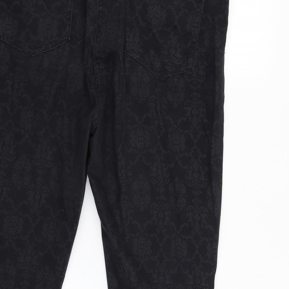 Womens UK Size 16 Preworn Regular Fit  Black Trousers