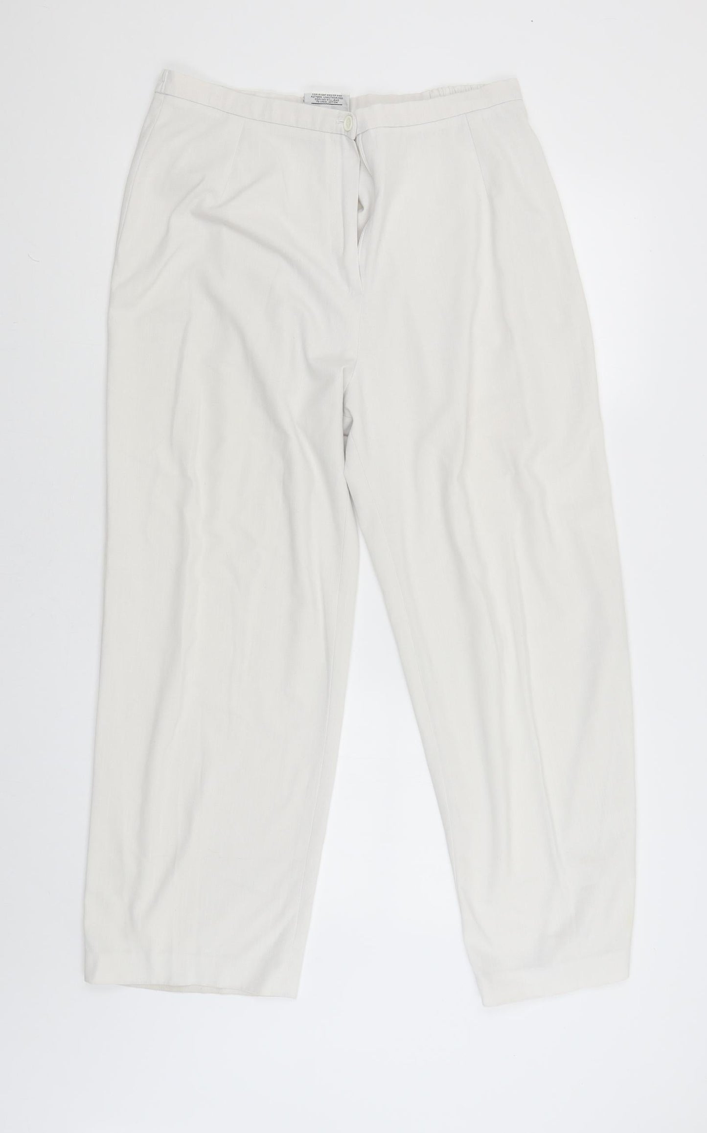 Womens UK Size 16 Paul Seperates Regular Fit Capri White Trousers