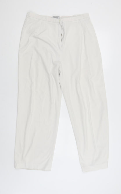 Womens UK Size 16 Paul Seperates Regular Fit Capri White Trousers