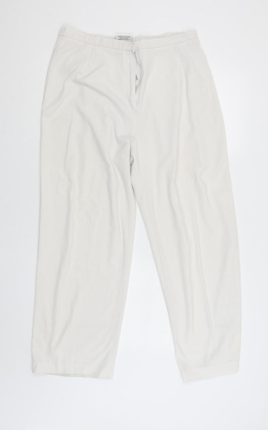 Womens UK Size 16 Paul Seperates Regular Fit Capri White Trousers