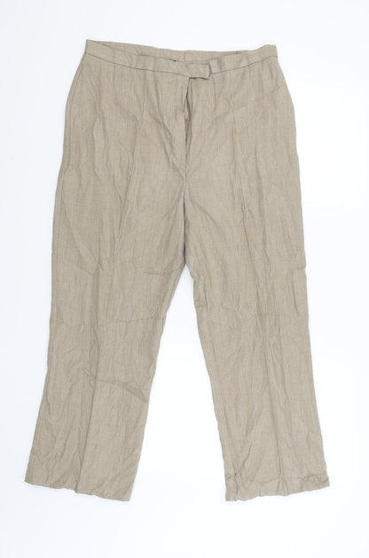Womens UK Size 16 Ellie Louise Regular Fit Chino Beige Trousers