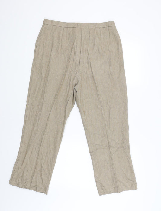 Womens UK Size 16 Ellie Louise Regular Fit Chino Beige Trousers
