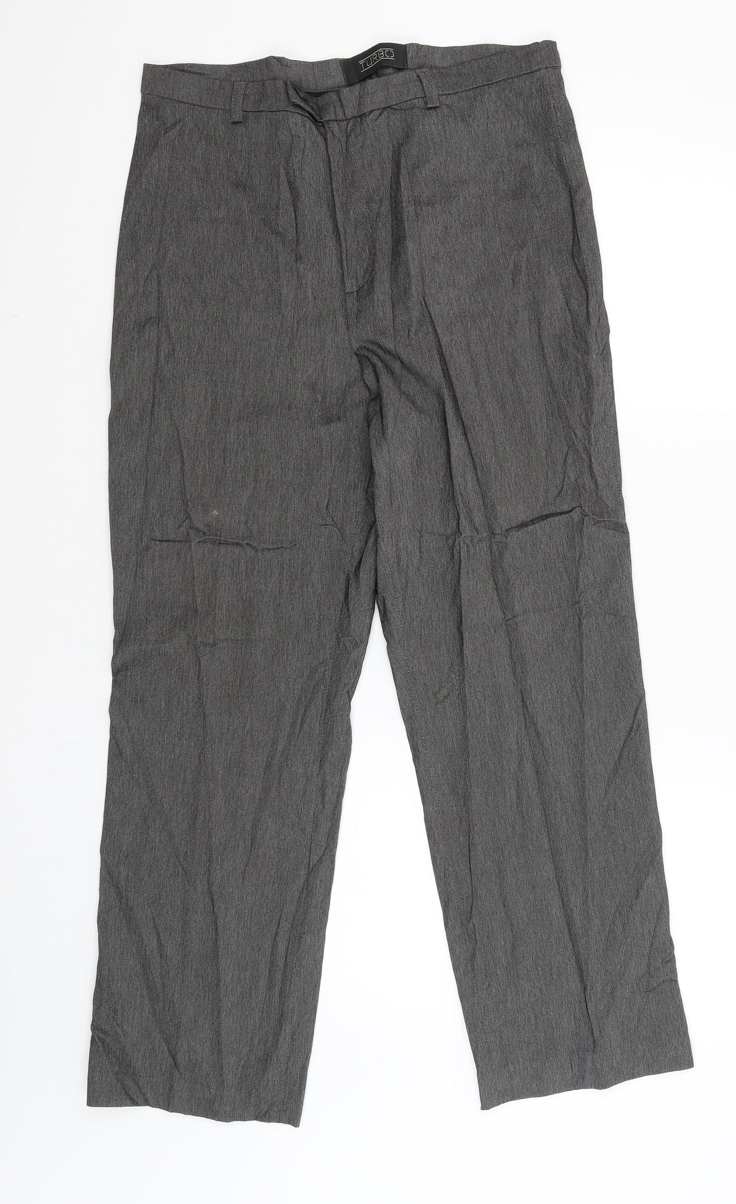 Turbo Womens Grey   Trousers  Size 18 L27 in
