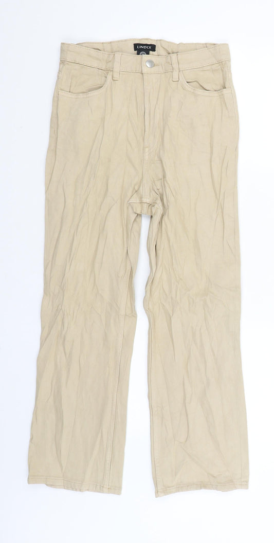 Womens UK Size 12 Lindex Regular Fit Chino Beige Trousers