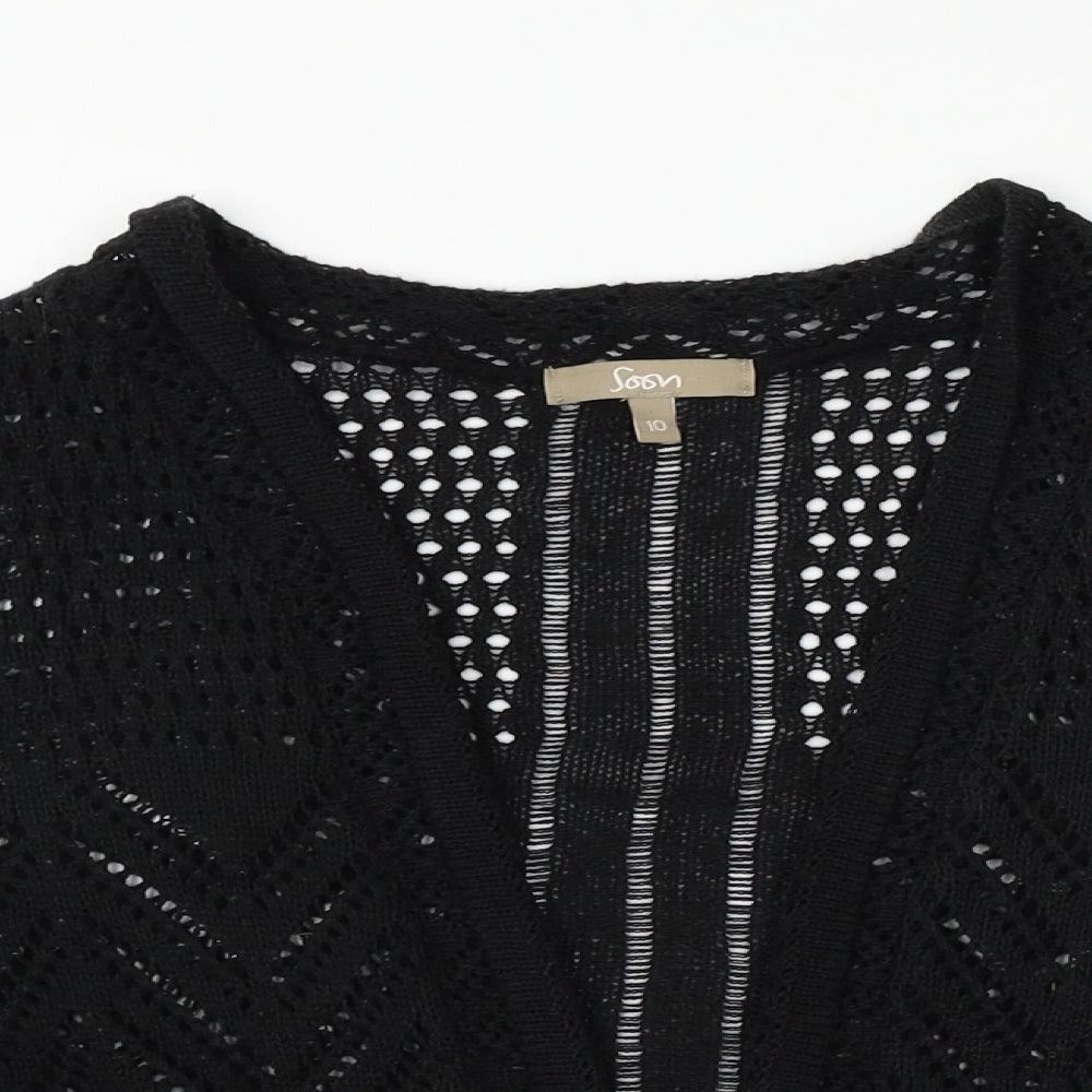 Soon Womens Black   Cardigan Jumper Size 10