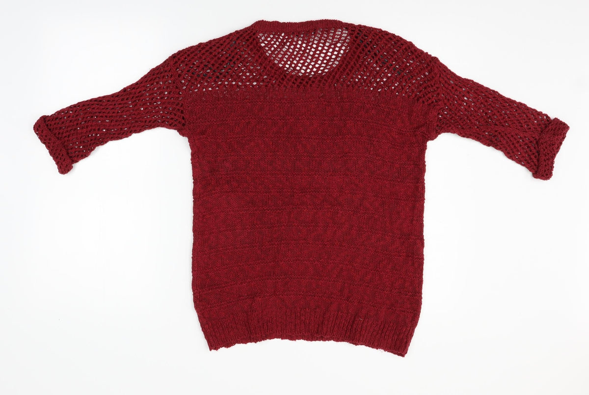 Dorothy Perkins Womens Red   Pullover Jumper Size 12