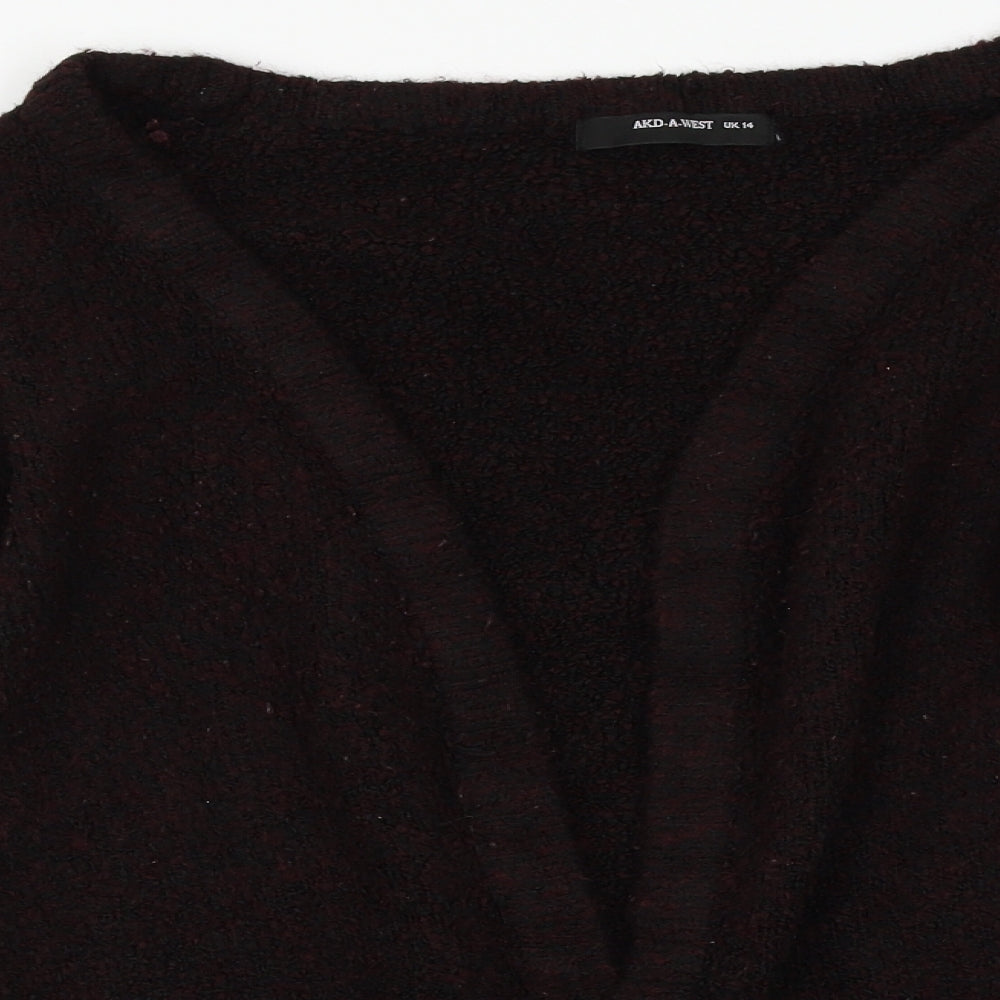 akd-a-west Womens Black   Cardigan Jumper Size 14