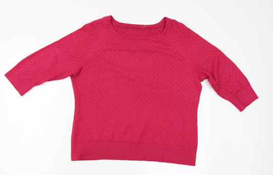 Marks & Spencer Womens Pink   Pullover Jumper Size 14