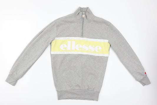 ellesse Womens Grey   Henley Sweatshirt Size 4